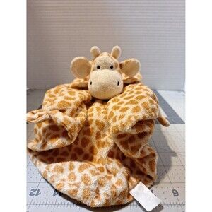 Cupcake Baby Giraffe lovey security blanket plush knotted edges